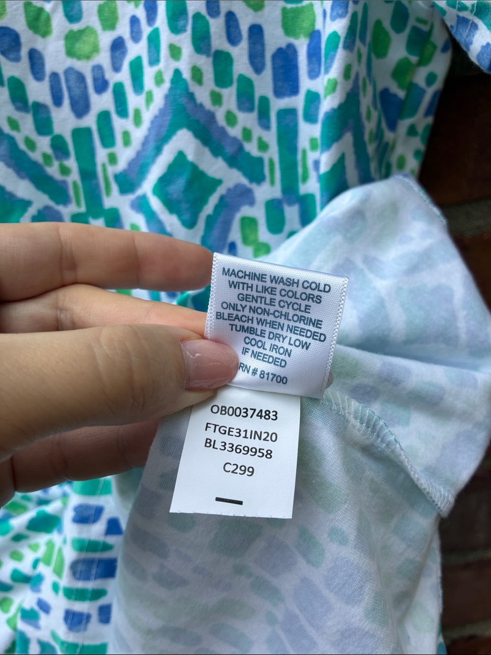 Blair Teal, Blue & Green Geometric Short-Sleeve Tee - Picture 5 of 5